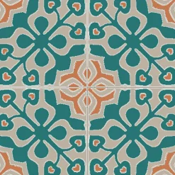 Floorilège Authentiques carreaux de ciment - Modèle Passiflore PAS1 de - La boite de 14 carreaux soit 0,56 m²