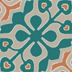 Floorilège Authentiques carreaux de ciment - Modèle Passiflore PAS1 de - La boite de 14 carreaux soit 0,56 m²