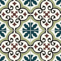 Floorilège Authentiques carreaux de ciment - Modèle Elégance ELE28 de - La boite de 14 carreaux soit 0,56 m²