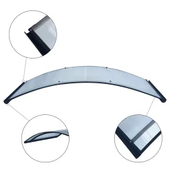 Auvent à cadre en aluminium RODEO R-150 7016 bombé avec revêtement en polycarbonate-Starkedach Clearance