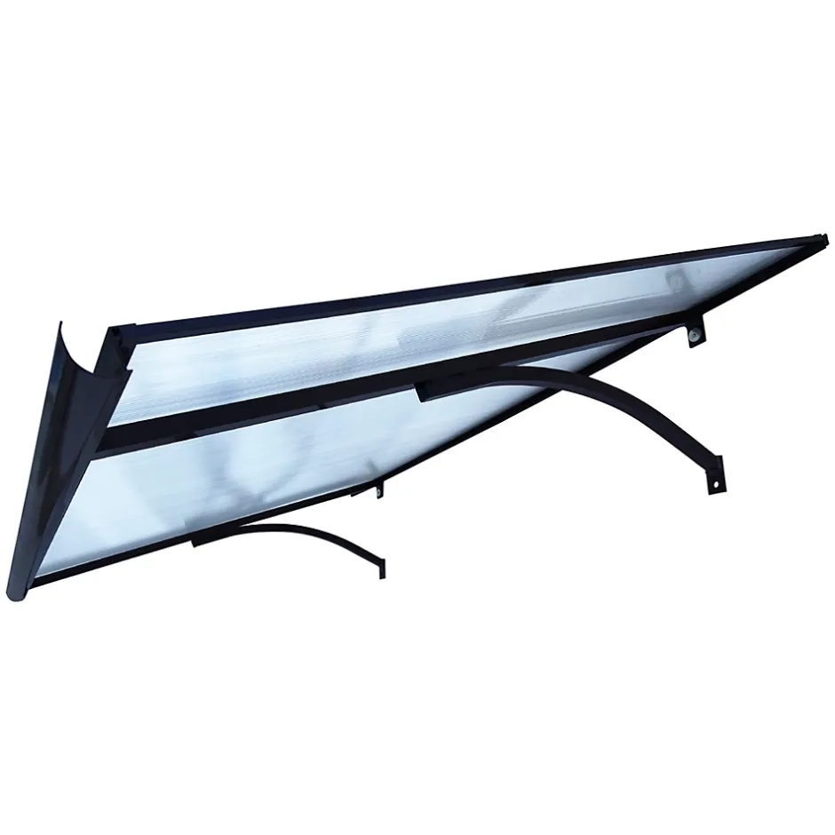 Auvent à cadre en aluminium Straight T-160 7016 avec revêtement en polycarbonate-Starkedach Best