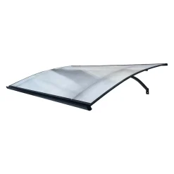 Auvent à cadre en aluminium courbé L-160 7016 avec revêtement en polycarbonate-Starkedach Hot