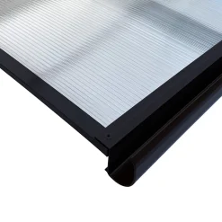 Auvent à cadre en aluminium courbé L-160 7016 avec revêtement en polycarbonate-Starkedach Hot