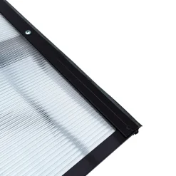 Auvent à cadre en aluminium courbé L-160 7016 avec revêtement en polycarbonate-Starkedach Hot