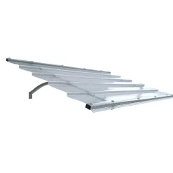 Starkedach Auvent à cadre en aluminium DIAMONDS Straight T-150 7035 avec revêtement monolithique en polycarbonate