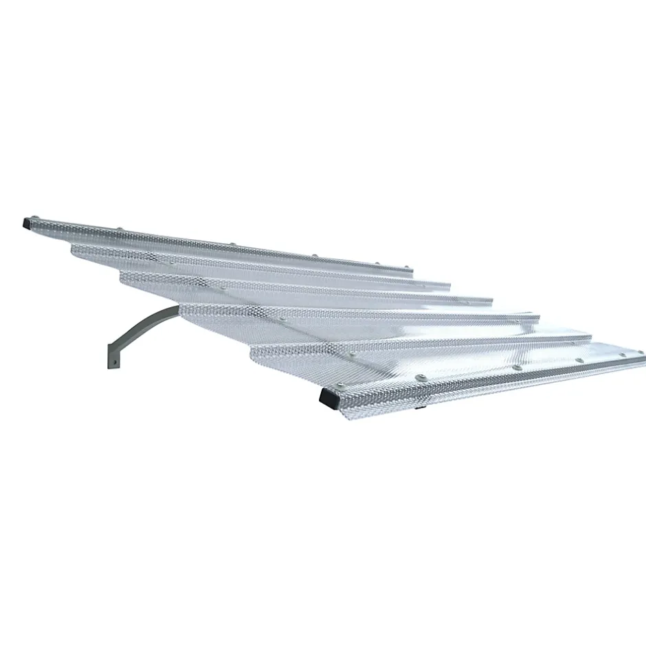 Starkedach Auvent à cadre en aluminium DIAMONDS Straight T-150 7035 avec revêtement monolithique en polycarbonate