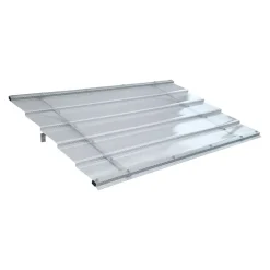 Starkedach Auvent à cadre en aluminium DIAMONDS Straight T-150 7035 avec revêtement monolithique en polycarbonate