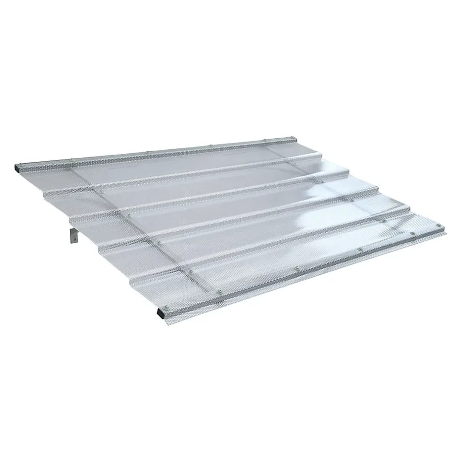 Starkedach Auvent à cadre en aluminium DIAMONDS Straight T-150 7035 avec revêtement monolithique en polycarbonate