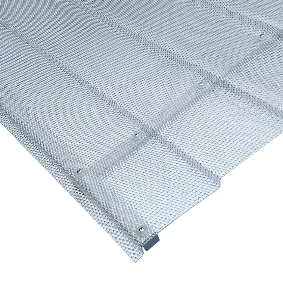 Starkedach Auvent à cadre en aluminium DIAMONDS Straight T-150 7035 avec revêtement monolithique en polycarbonate