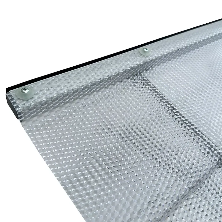 Starkedach Auvent à cadre en aluminium DIAMONDS Straight T-150 7035 avec revêtement monolithique en polycarbonate