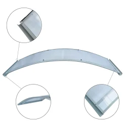 Starkedach Auvent à cadre en aluminium RODEO R-150 7035 bombé avec revêtement en polycarbonate