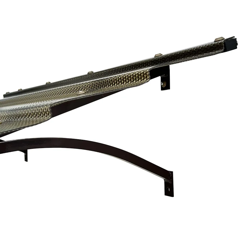 Auvent à cadre en aluminium DIAMONDS Straight T-150 8017 avec revêtement monolithique en polycarbonate-Starkedach Online