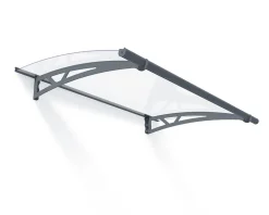 Auvent arrondi Altair gris clair l.150,5 x P.91,5 x H.17,5 cm-Canopia by Palram Online