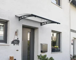 Auvent arrondi Altair gris clair l.150,5 x P.91,5 x H.17,5 cm-Canopia by Palram Online