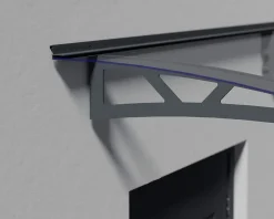 Canopia by Palram Auvent arrondi Altair gris clair l.302 x P.91,5 x H.17,5 cm