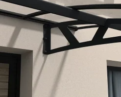 Canopia by Palram Auvent arrondi Amsterdam gris clair l.223,5 x P.139 x H.33 cm