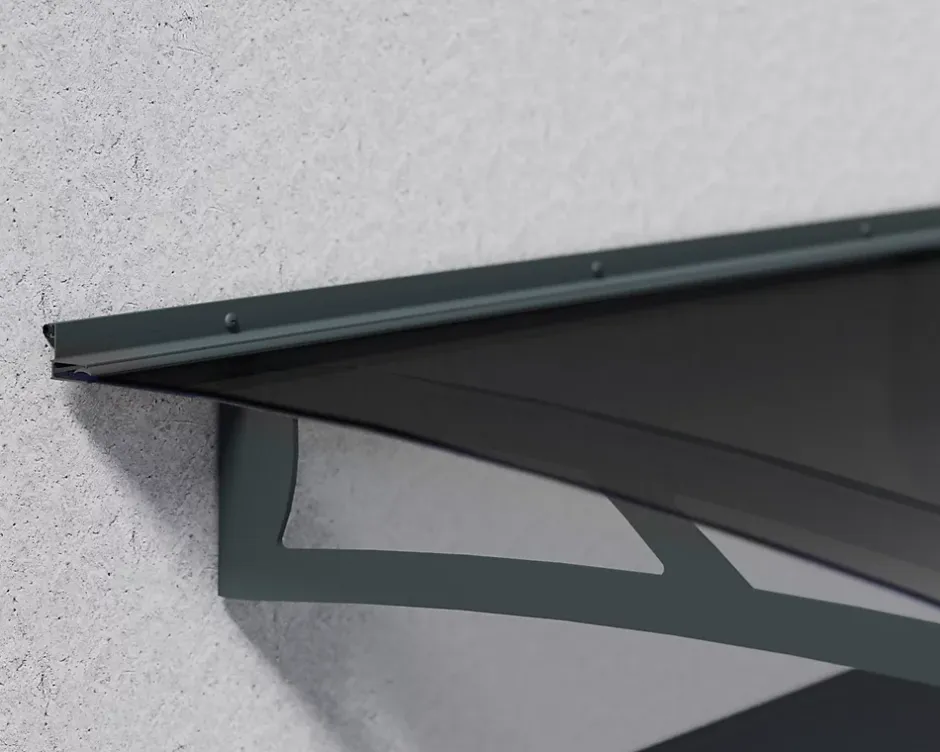 Canopia by Palram Auvent arrondi Aquila gris l.150,5 x P.91,5 x H.17,5 cm