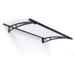 Canopia by Palram Auvent arrondi Aquila gris clair l.150,5 x P.91,5 x H.17,5 cm