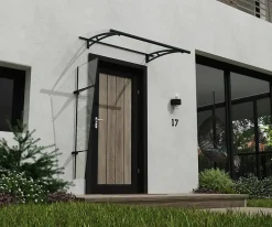 Canopia by Palram Auvent arrondi Aquila gris clair l.150,5 x P.91,5 x H.17,5 cm