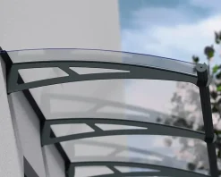 Canopia by Palram Auvent arrondi Aquila gris clair l.205,5 x P.91,5 x H.17,5 cm