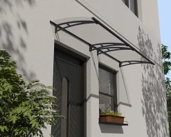 Auvent arrondi Aquila gris clair l.302 x P.91,5 x H.17,5 cm-Canopia by Palram New