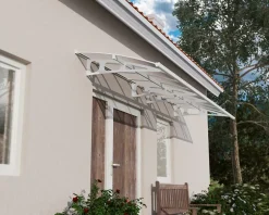 Auvent arrondi Bordeaux blanc l.447 x P.139 x H.33 cm-Canopia by Palram Sale