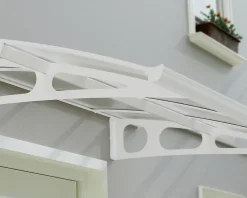 Canopia by Palram Auvent arrondi Bordeaux blanc l.223,5 x P.139 x H.33 cm