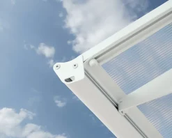 Canopia by Palram Auvent arrondi Bordeaux blanc l.223,5 x P.139 x H.33 cm