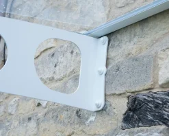 Auvent arrondi Bordeaux blanc l.223,5 x P.139 x H.33 cm-Canopia by Palram