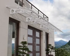 Auvent arrondi Bordeaux blanc l.670,5 x P.139 x H.33 cm-Canopia by Palram Discount