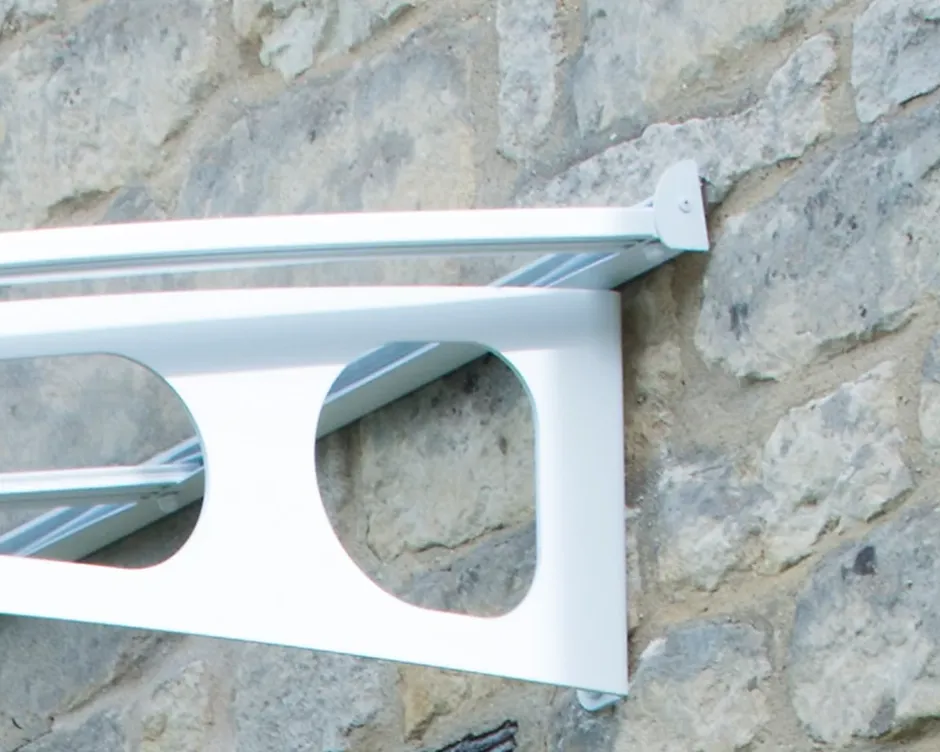 Auvent arrondi Bordeaux blanc l.670,5 x P.139 x H.33 cm-Canopia by Palram Discount