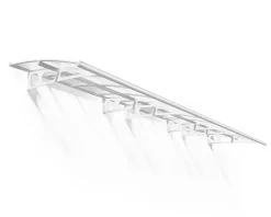 Canopia by Palram Auvent arrondi Bordeaux blanc l.670,5 x P.139 x H.33 cm