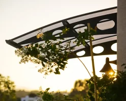 Canopia by Palram Auvent arrondi Herald gris l.223,5 x P.139 x H.33 cm