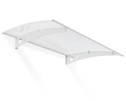 Auvent arrondi Lyra blanc l.135 x P.90,5 x H.15,5 cm-Canopia by Palram Online