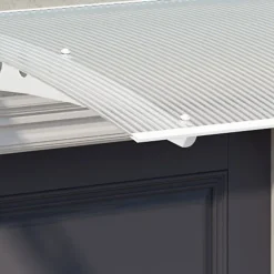 Auvent arrondi Lyra blanc l.135 x P.90,5 x H.15,5 cm-Canopia by Palram Online