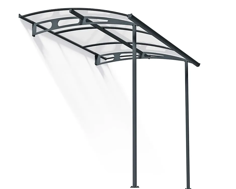 Canopia by Palram Auvent arrondi Vega gris clair l.200,5 x P.199,6 x H.26,1 cm