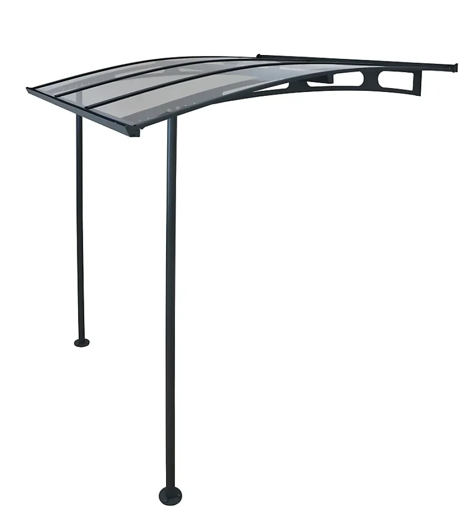 Canopia by Palram Auvent arrondi Vega gris clair l.200,5 x P.199,6 x H.26,1 cm