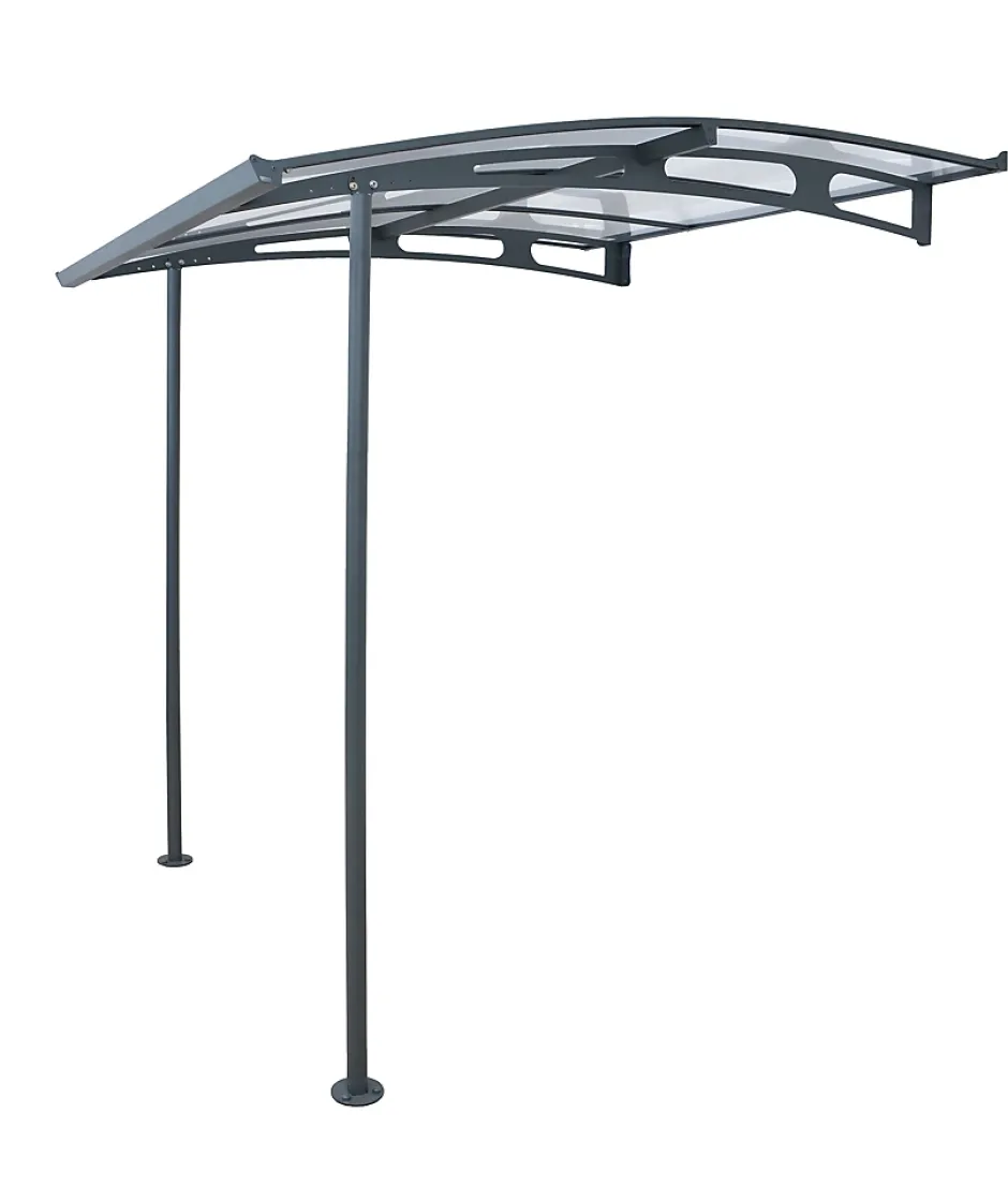 Canopia by Palram Auvent arrondi Vega gris clair l.200,5 x P.199,6 x H.26,1 cm