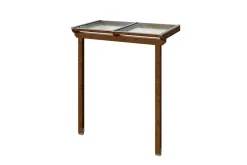 Skan Holz Auvent bois Anklam 1, 220 x 124 cm, épicéa, traitement coloré noyer