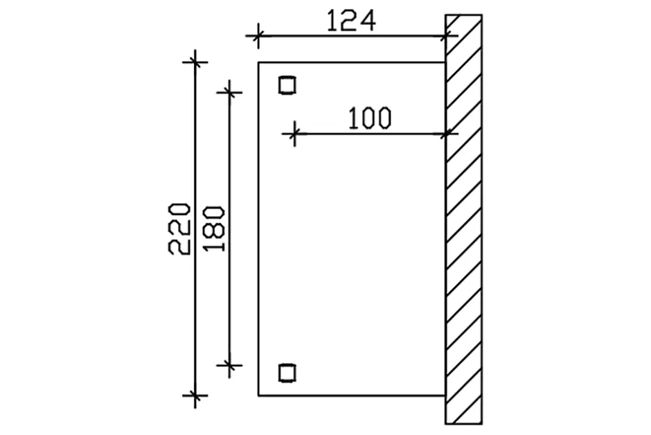 Skan Holz Auvent bois Anklam 1, 220 x 124 cm, épicéa, traitement coloré noyer