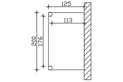 Skan Holz Auvent bois Fehmarn, 200 x 125 cm, épicéa, traitement coloré blanc