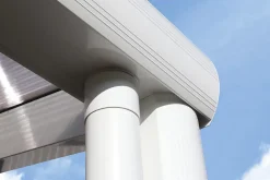 Skan Holz Auvent bois GREIFSWALD 216 x 135 cm, aluminium, thermolaqué blanc RAL 9016