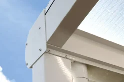 Skan Holz Auvent bois GREIFSWALD 216 x 135 cm, aluminium, thermolaqué blanc RAL 9016