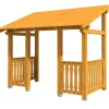 Auvent bois Paderborn 8, 336x202cm, épicéa, traitement coloré chêne clair-Skan Holz New