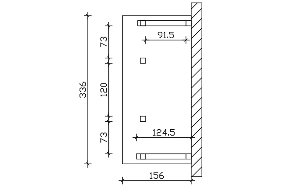 Auvent bois Paderborn 6, 336x156cm, épicéa, traitement coloré blanc-Skan Holz Discount