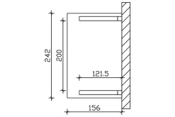 Auvent bois Paderborn 1, 242x156cm, épicéa, traitement coloré gris ardoise-Skan Holz Outlet