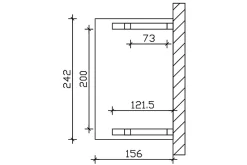 Auvent bois Paderborn 4, 242x156cm, épicéa, non traité-Skan Holz Hot
