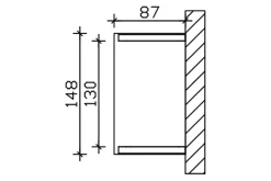 Auvent bois Poel, 148 x 87 cm, épicéa, non traité-Skan Holz Online