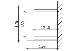 Auvent bois Potsdam 1, 176x156cm, épicéa, traitement coloré noyer-Skan Holz Discount