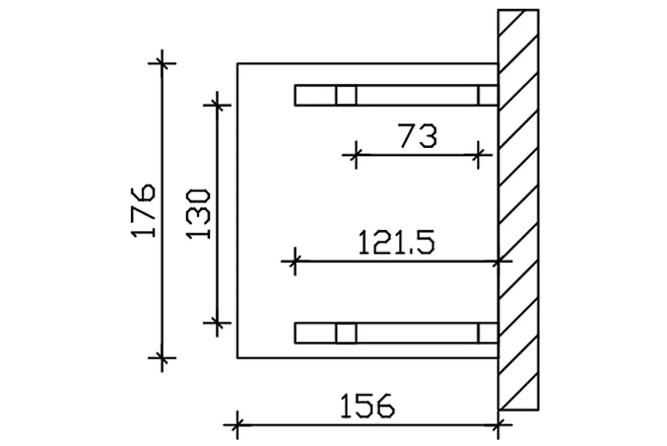 Auvent bois Potsdam 4, 176x156cm, épicéa, non traité-Skan Holz Discount